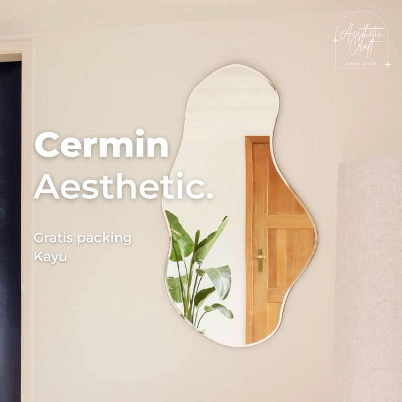 CERMIN AESTHETIC DINDING / KACA AESTHETIC CERMIN / CERMIN AESTHETIC / CERMIN RIAS / AESTHETIC MIRROR