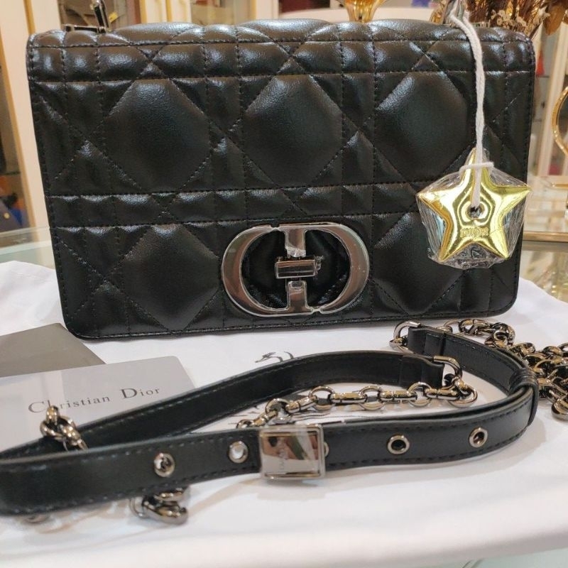 Dior caro calfskin black 25