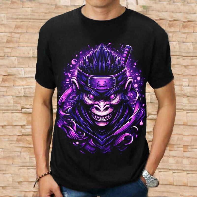 Kaos Distro Cowok Dewasa Ninja Monkey Baju Keren Terbaru Original Murah Tebal Bandung Jumbo