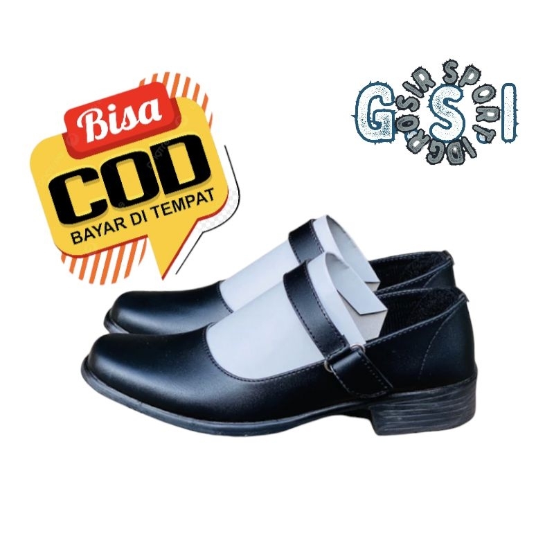 SEPATU WANITA/PANTOFEL/ PASKIBRA/SEPATU HITAM PANTOFEL