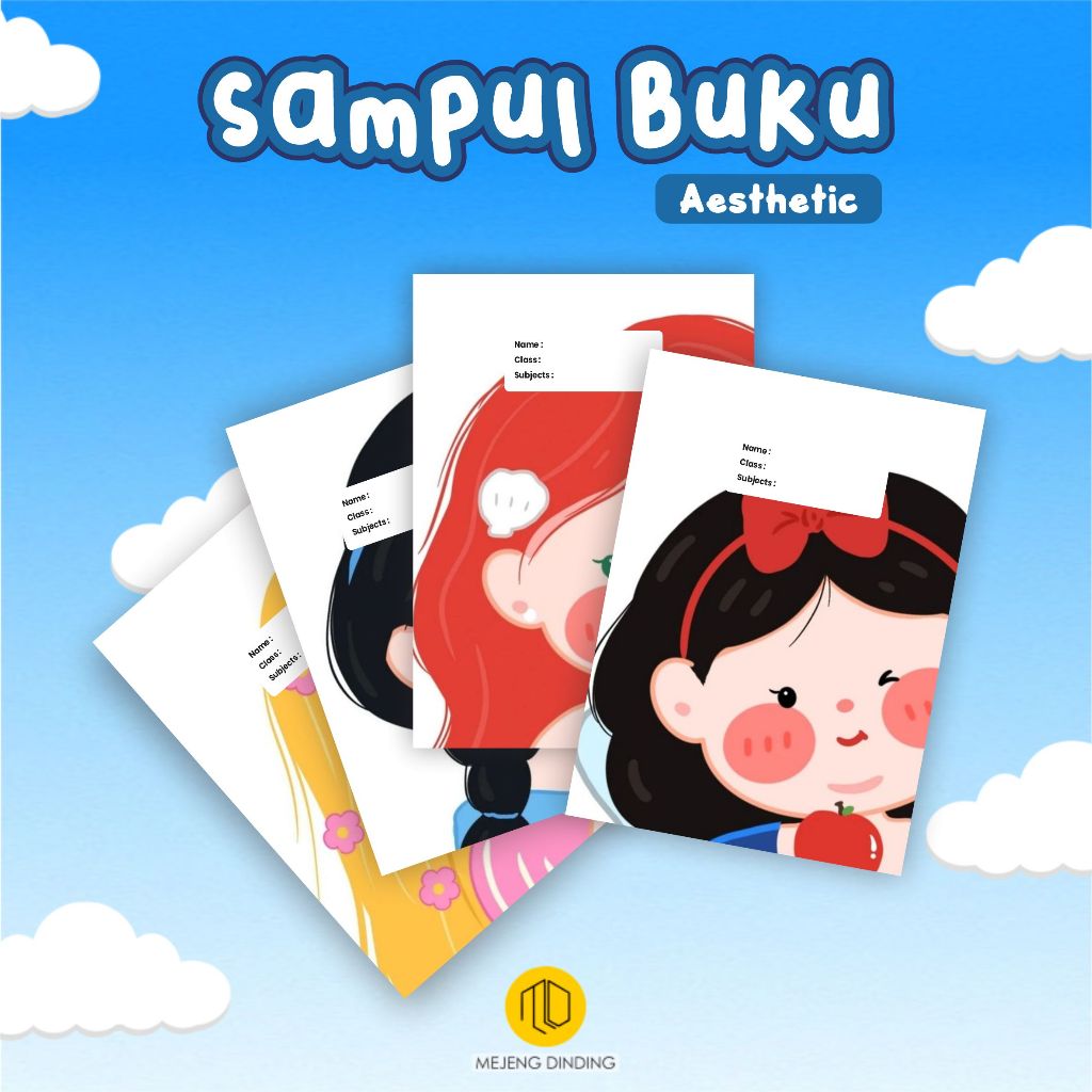 

SAMPUL BUKU AESTHETIC ISI 10 PCS / SAMPUL BUKU MOTIF PRINCESS INTIP CUTE / SAMPUL BUKU BOOK COVER A5/B5 / Sampul Buku Kotak - Sampul Buku Aesthetic - Book Cover - Kertas Kado - Wrapping Paper - Kertas Sampul / SAMPUL BUKU CUSTOM DESAIN 2