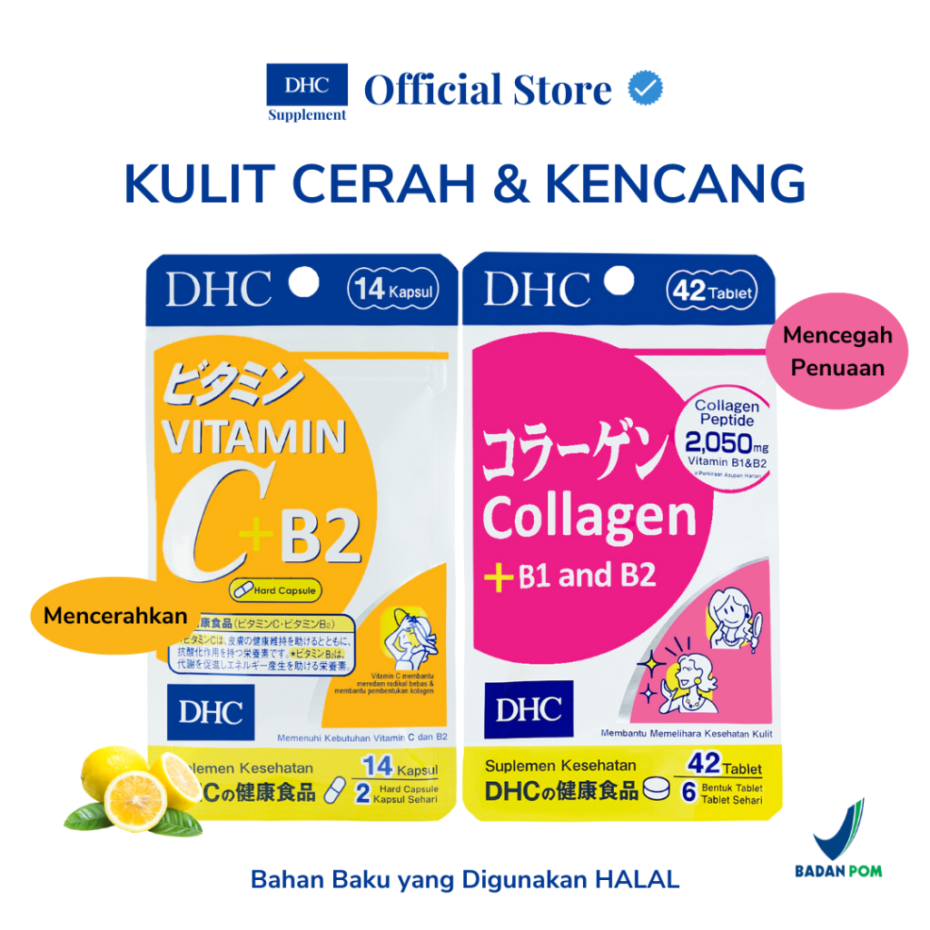 Paket Bundling DHC Vitamin C + B2 dan DHC Collagen + B1 and B2