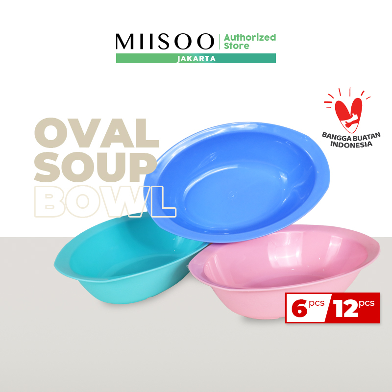 MIISOO Mangkok Perahu Plastik/Mangkok Sayur/Mangkok Sayur Plastik/Mangkok Sup/Mangkok Plastik
