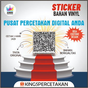 

Cetak Sticker Barcode Qris Lembaran Bahan Vinyl Custom Design