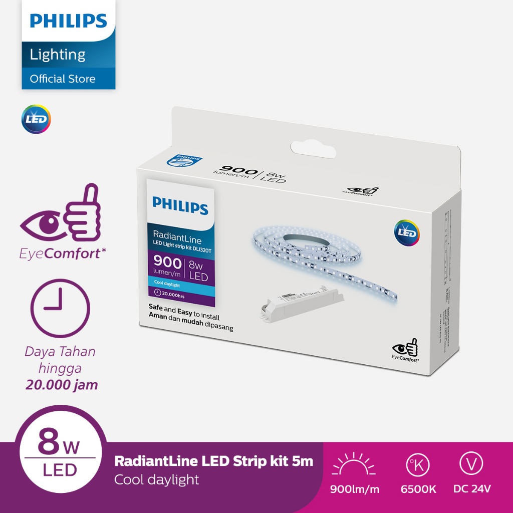 Philips Radiantline LED Strip DLI320T 5M 8W/M 6500K Putih