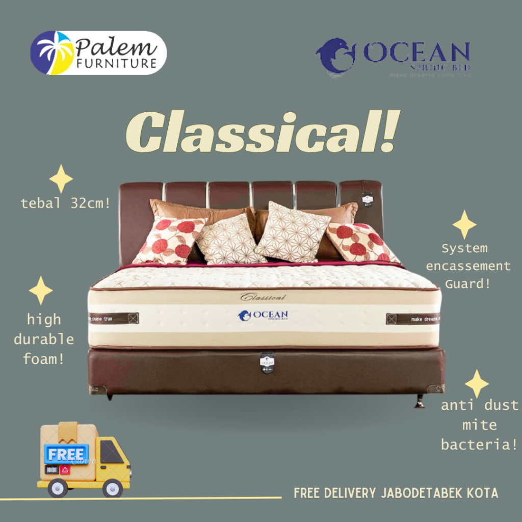 KASUR SPRINGBED CLASSICAL BONNEL - OCEAN SPRINGBED - Matrass Only & Full set