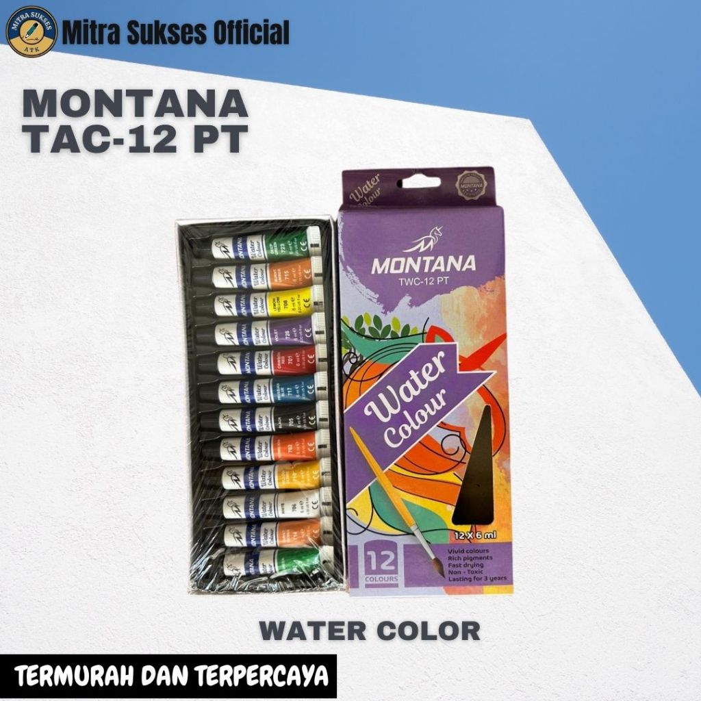 

CAT AIR / WATER COLOUR MONTANA 12 WARNA TERMURAH