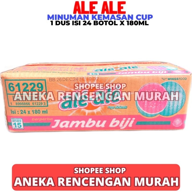 

Ale Ale Rasa Jambu Biji 1 Dus 24 Cup 180ml