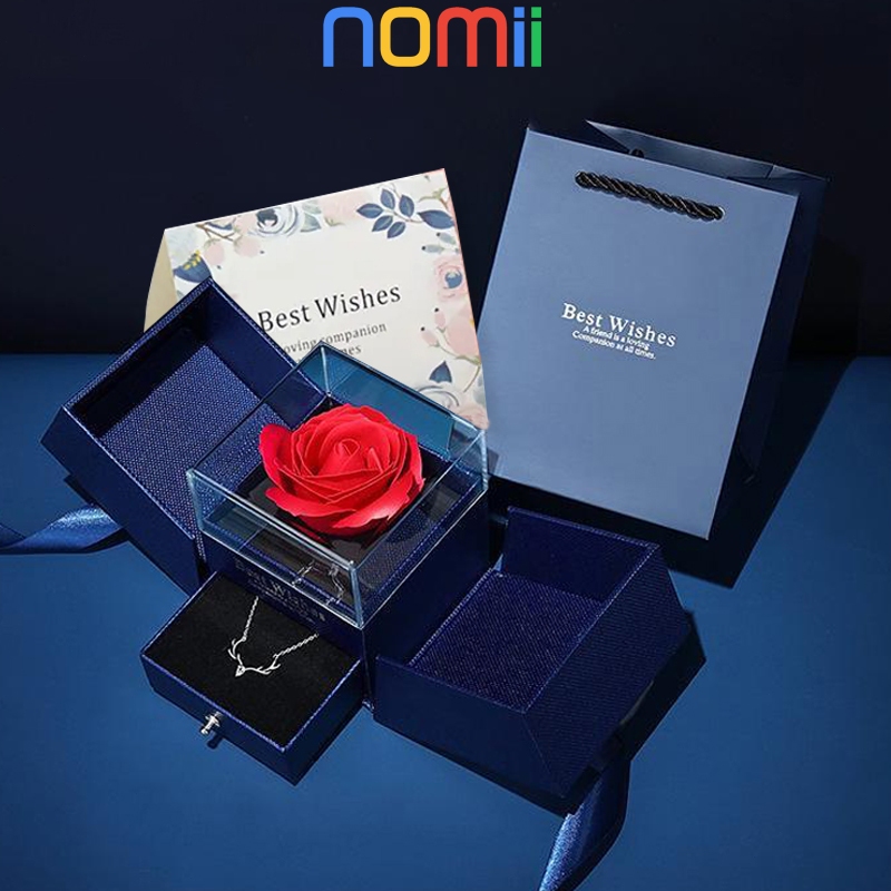 

I Love You Kotak Hadiah Perhiasan Mawar Abadi Kalung, dan Hadiah Khusus