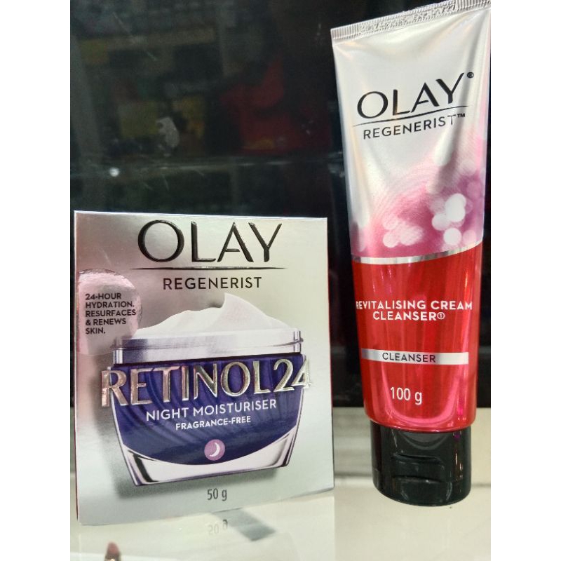 OLAY RETINOL24 + OLAY REGENERIST REVITALISING CLEANSER