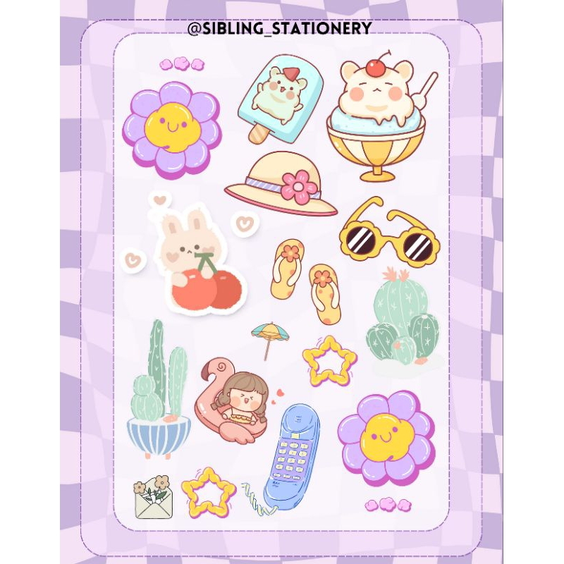 

Summer Purple Aesthetic Stickers