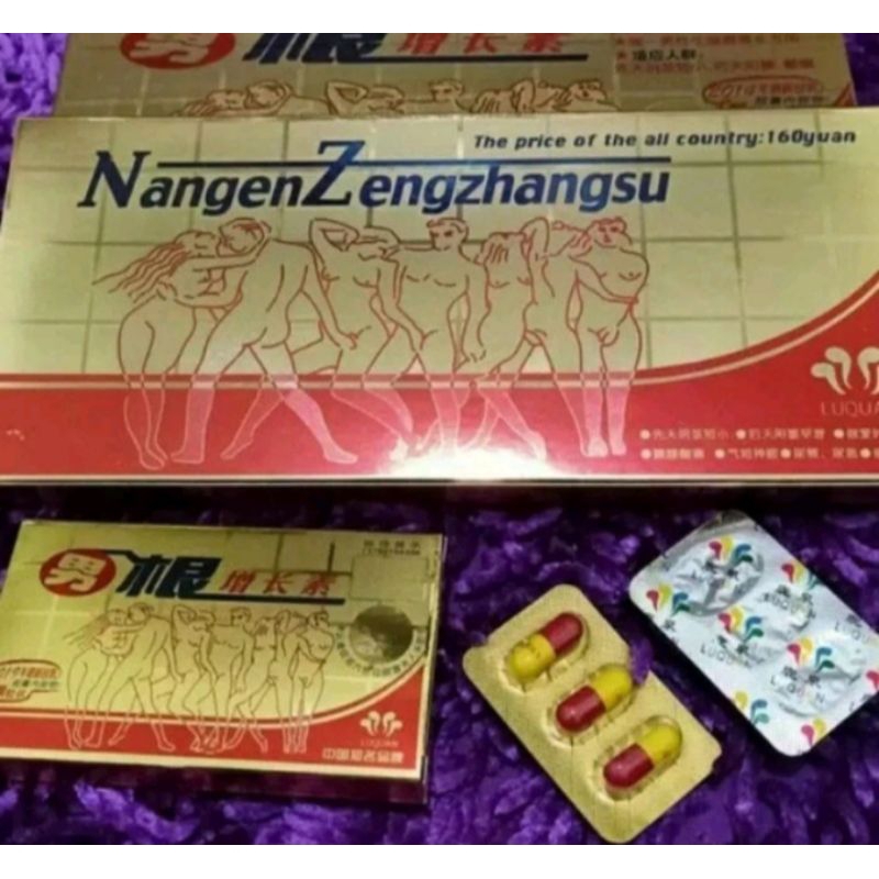 ( Privasi Aman) Nangen Zengzhangsu-Asli Original Suplemen Herbal Pria Isi 12 Kapsul kuat keras tahan