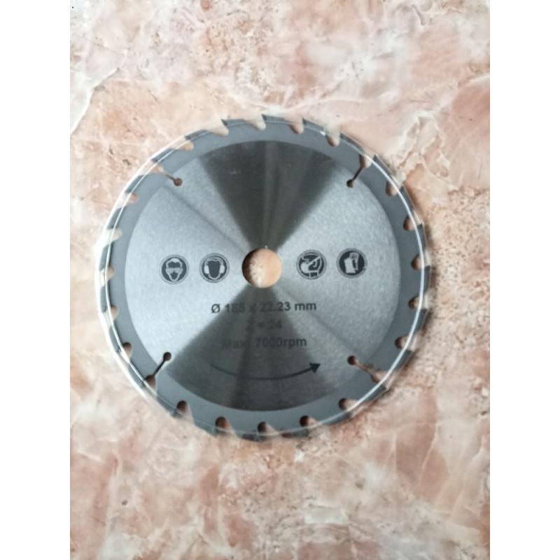 Mata gergaji potong 7 inchi 24 titik, pisau gergaji tenteng 7"