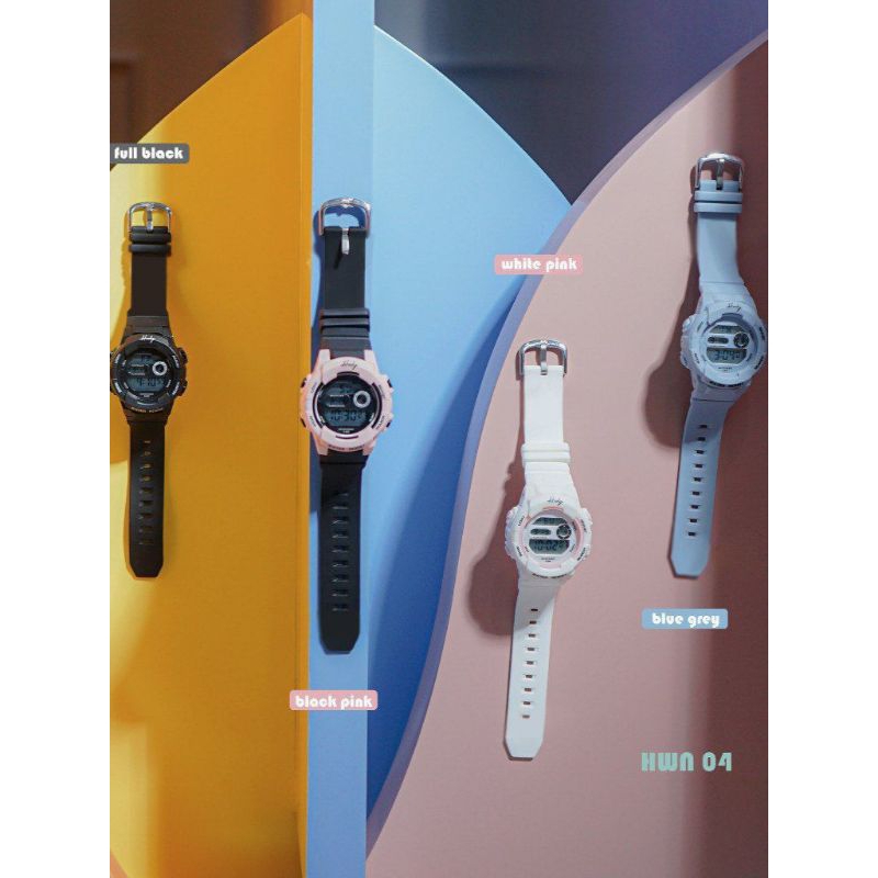 HWN 04 by Hody jam tangan unisex digital tahan air bercahaya