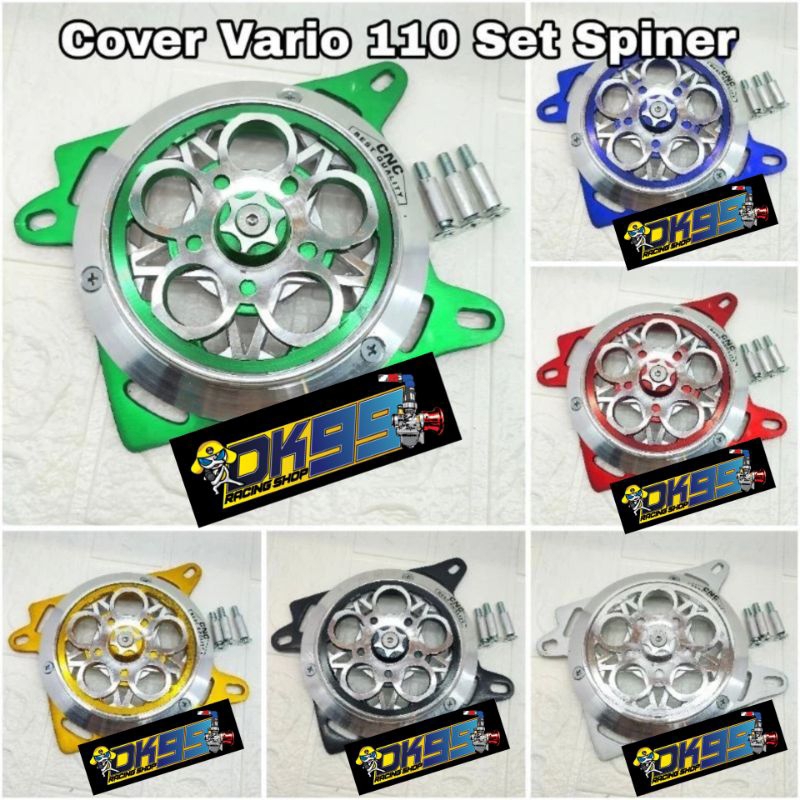 Cover radiator set spiner spinner Motif Bulat cnc Vario 110 Vario techno 110 bahan full alumunium (b