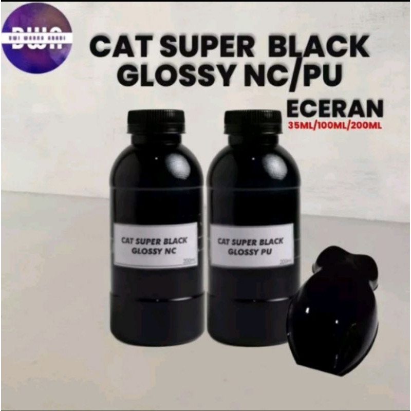 Podomoro Tok Tok Cat Super Black Glossy Pu Nc 100Ml 200Ml/Cat Hitam Pu Nc