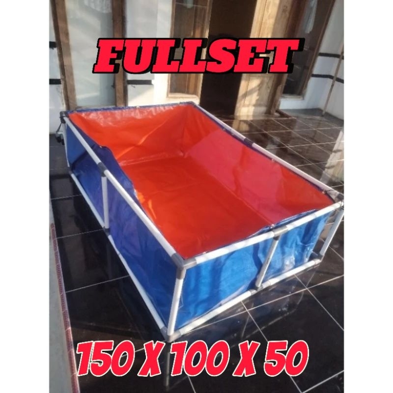 TERPAL KOLAM FULLSET RANGKA PIPA BERKUALITAS TERPAL KOREA