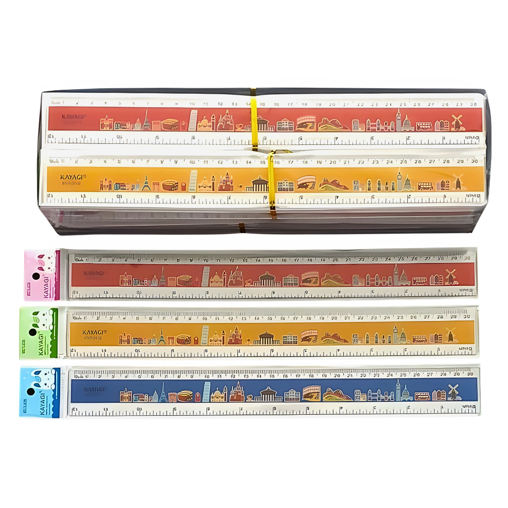 

RULER / GARISAN / PENGGARIS PLASTIC / PENGGARIS PLASTIK / PENGGARIS MOTIF / PENGGARIS FANCY 30CM TEBAL
