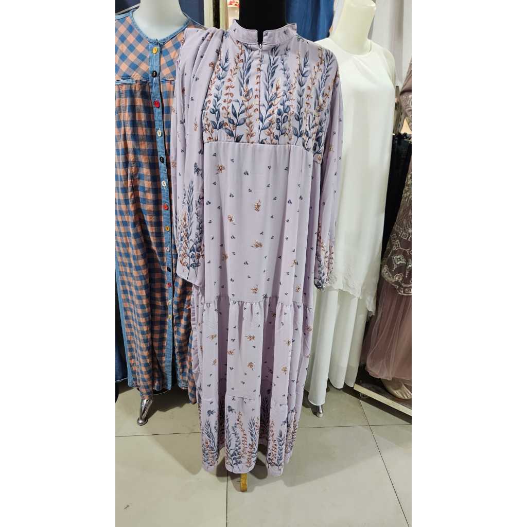 Dress Bunga-Bunga + Hijab - Dress BCL Bunga Citra Lestari