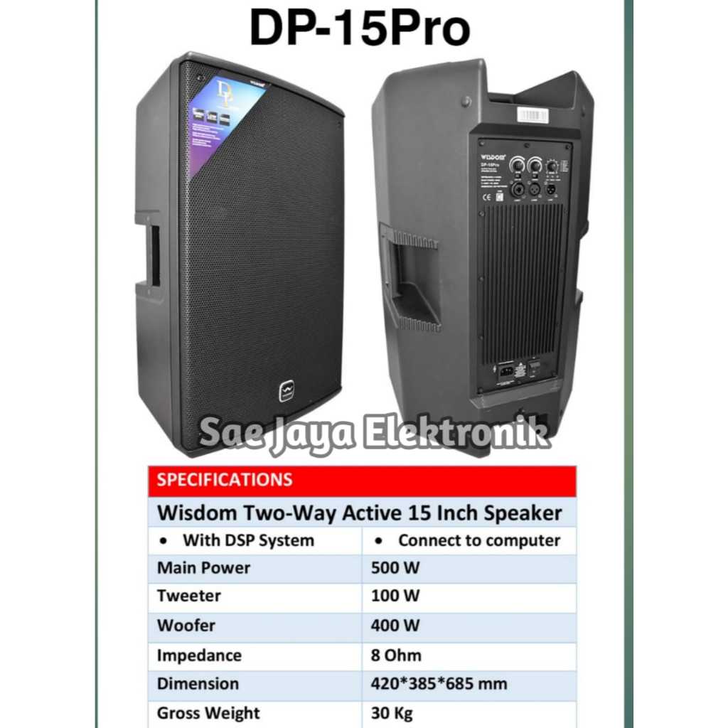 Speaker Aktif Wisdom DP 15 PRO / DP15 PRO - 15 inch