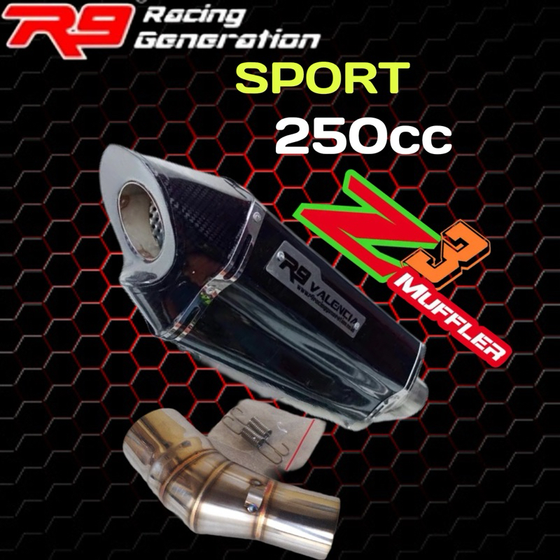 knalpot racing R9 valencia sport 250cc Ninja250 Cbr250 R25