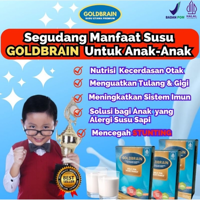 

susu etawa GOLDBRAIN susu kambing nutrisi kecerdasan otak anak