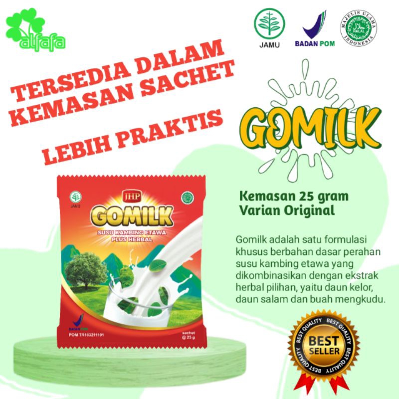 

COD Gomilk Susu Kambing Etawa Plus Herbal sachet