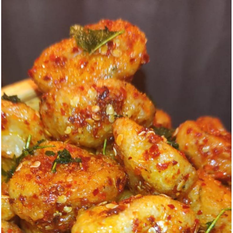 

Basreng Imut BASMUT Daun jeruk Extra Pedas isi 40 pcs