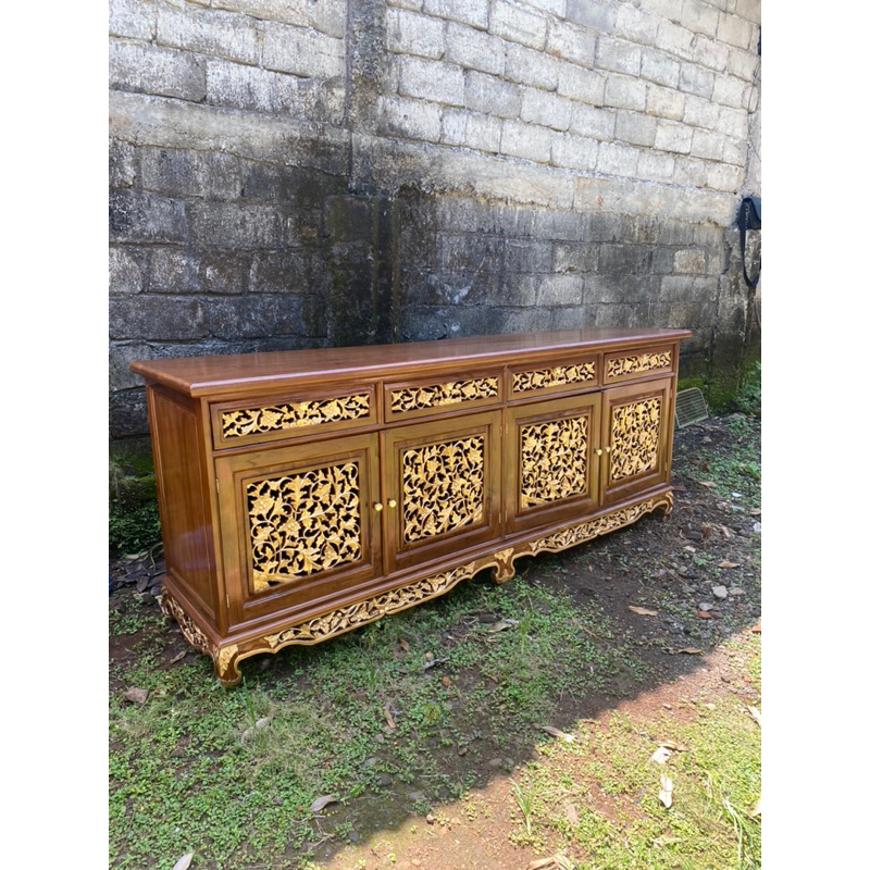 Bufet Tv palembang-Bufet Cantik-Bufet Tv-bufet ukiran kayu jati jepara