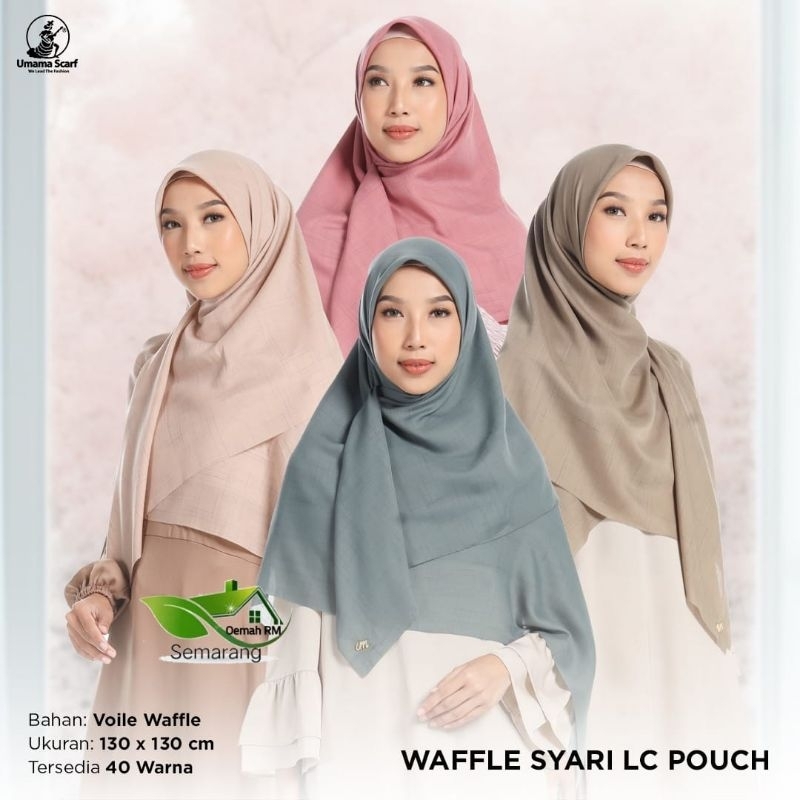 Umama Scarf - Segiempat Syar'i Voal Waffle Premium Pouch Metal Logo