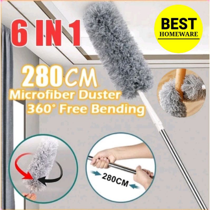 Kemoceng Microfiber Panjang 2,8 Meter Kemoceng Teleskopik Microfiber Magnet Debu Extendable Bisa Tek