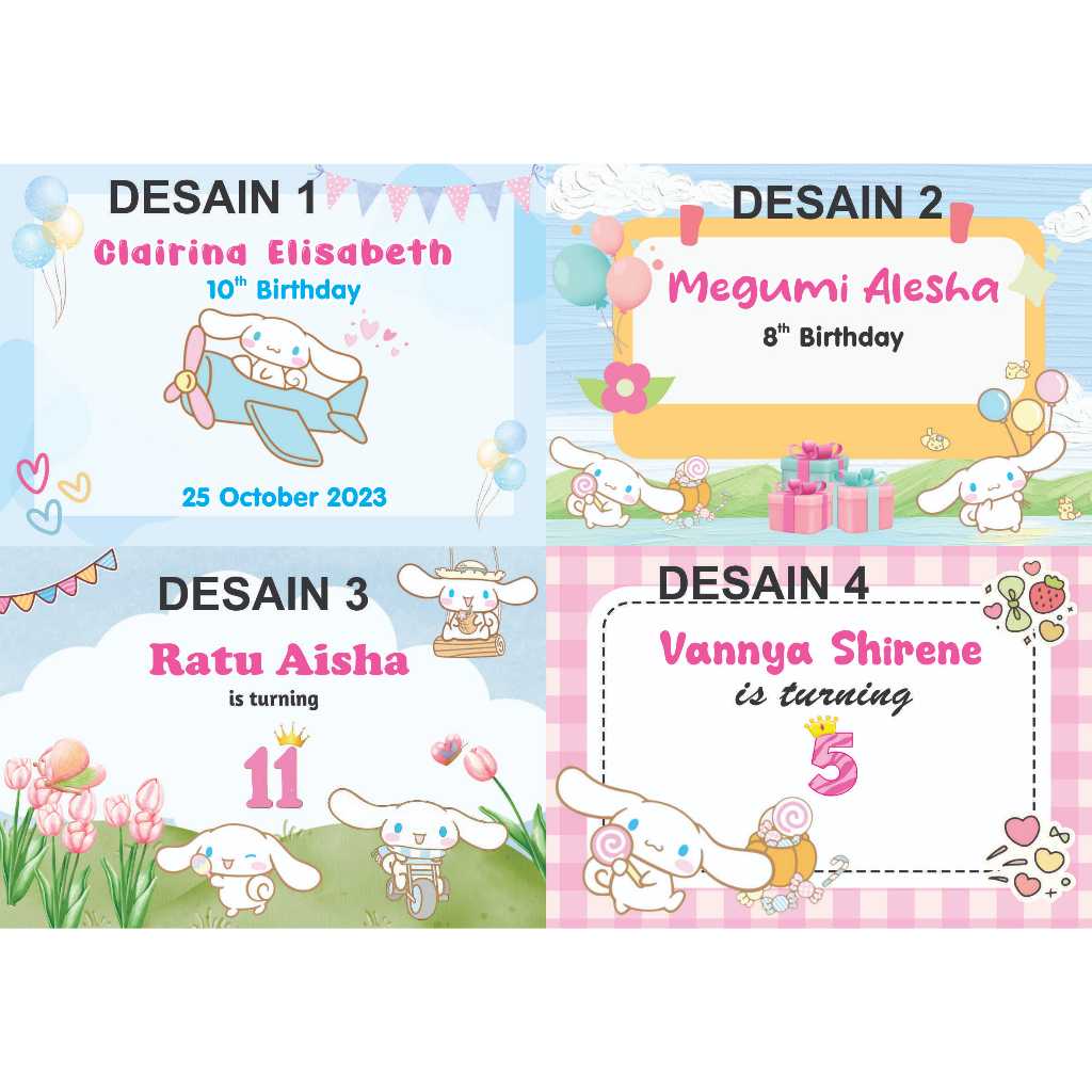 

STIKER LABEL GOODYBAG/BENTO MOTIF CINNAMOROL