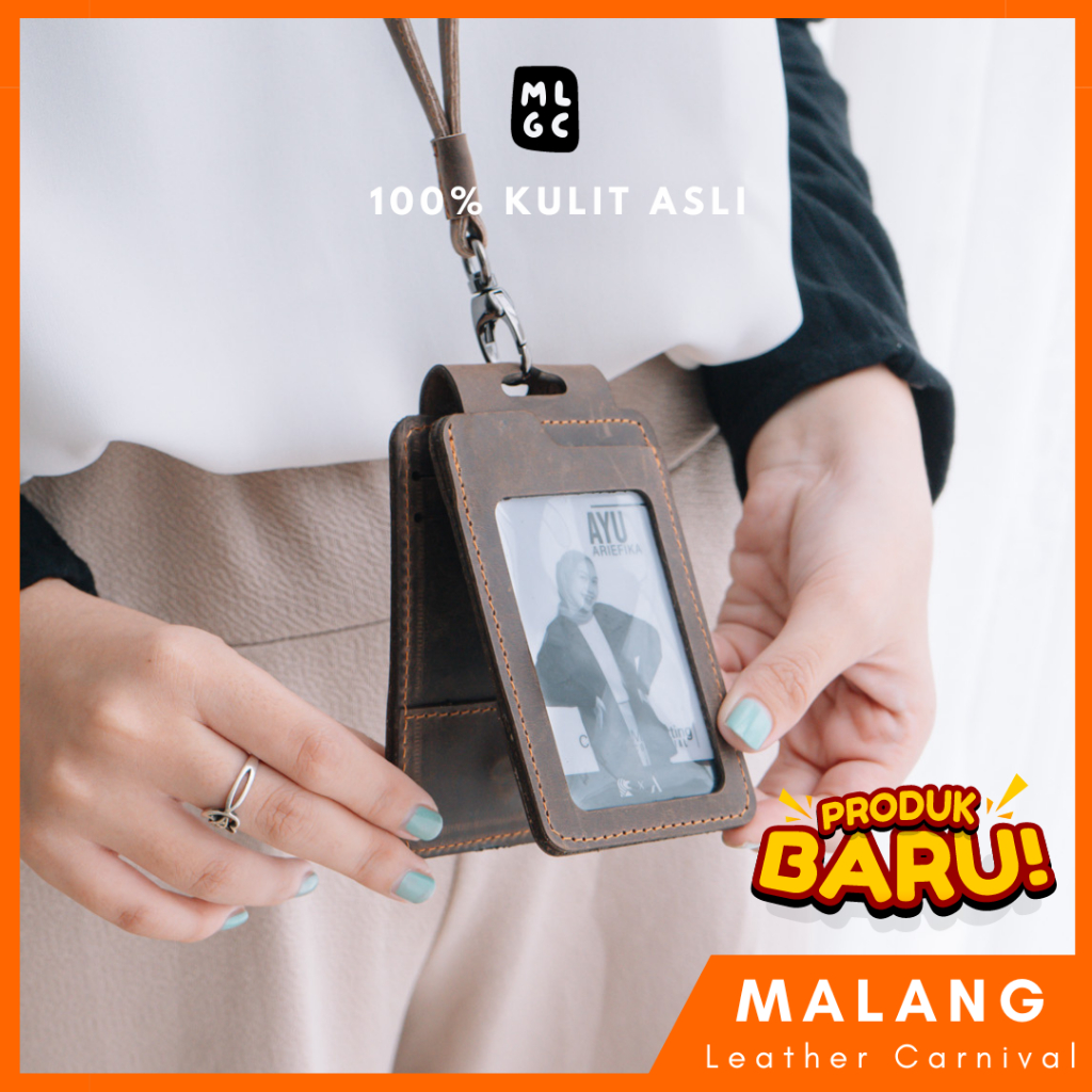 

Lanyard Id Card MLGC Id Card Holder Kulit Asli 2 Sisi Premium Elegan Kekinan Terbaru