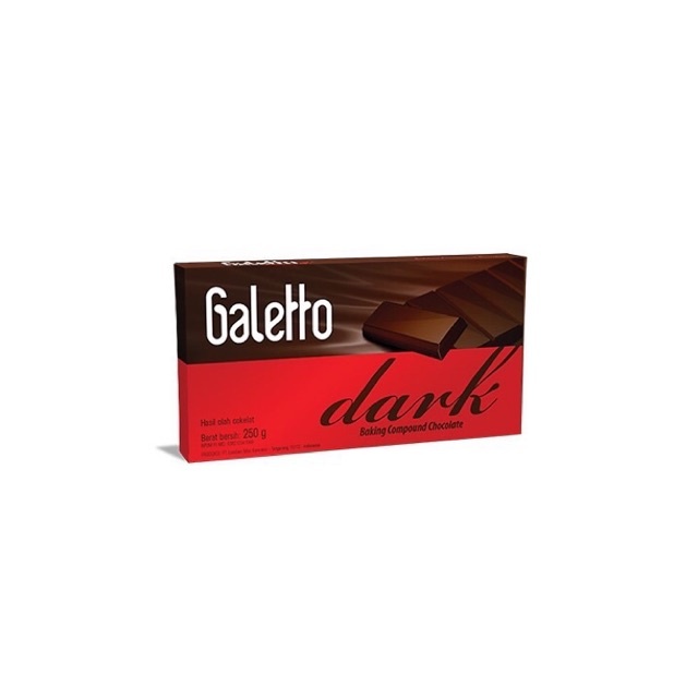 

COKELAT GALLETO DARK COMPOUND CHOCO 250gr