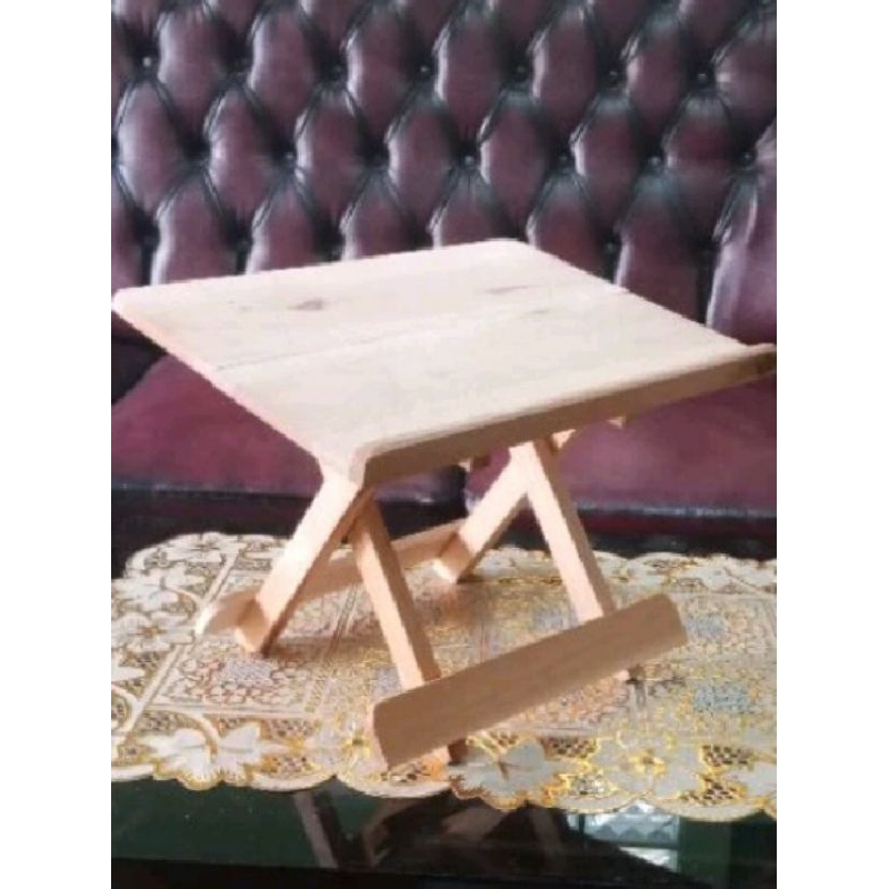 Meja Lipat Kayu Mahoni Jumbo Desain Praktis