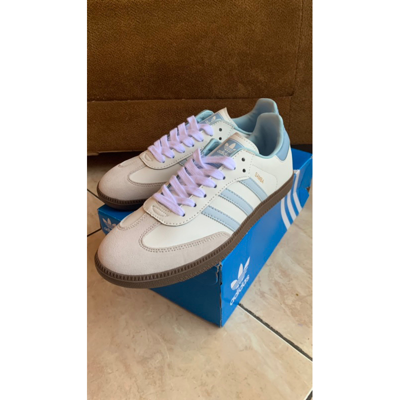 Adidas Samba White Halo Blue