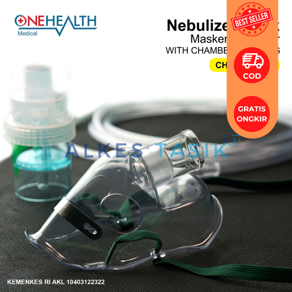Onehealth Nebulizer Mask Dewasa / Anak / Bayi Masker Nebulizer Onehealth