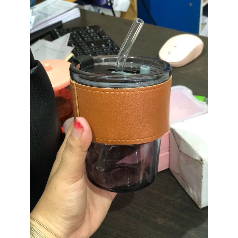 botol minum kaca aesthetik / botol kaca / botol minum