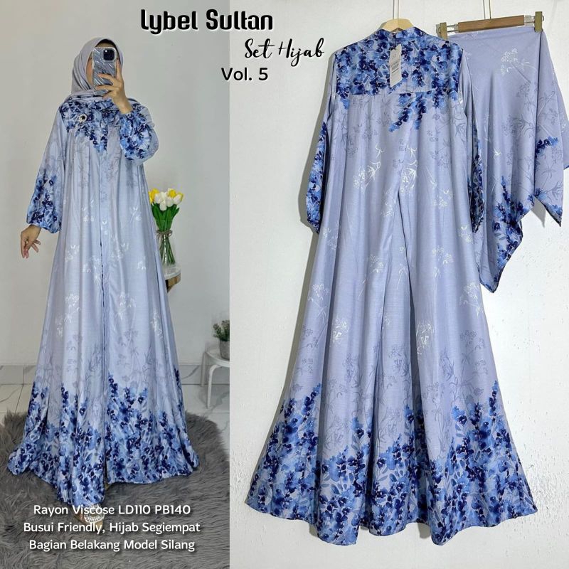 GAMIS RAYON BATIK LYBEL SULTAN SET HIJAB Vol. 2/4/5/6 (LABEL SAVNA) | GAMIS SET HIJAB MOTIF BATIK MO