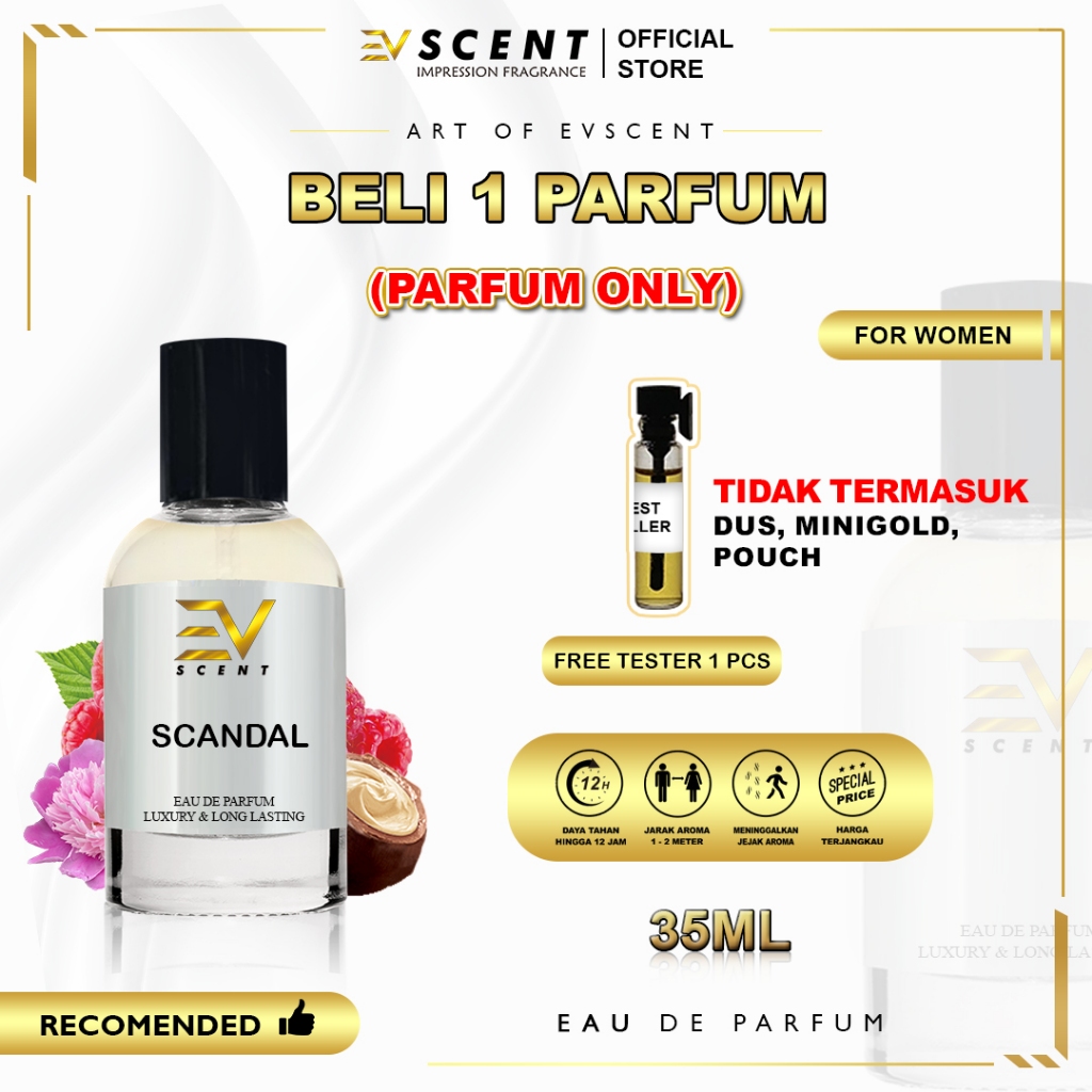 ALEXA - EV SCENT - PARFUM ONLY Parfum Wanita Aroma Tahan Lama Inspired By SCNDAL - Identik Original
