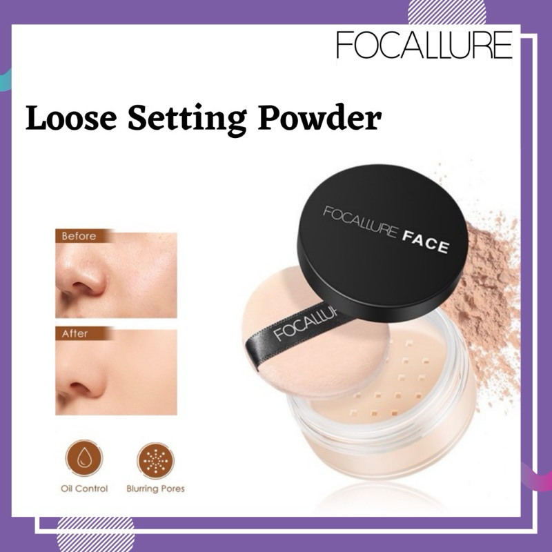 TERLARIS - FA15 Focallure Super Fine Loose Setting Powder / Bedak Tabur/Focallure Loose Powder Oil C
