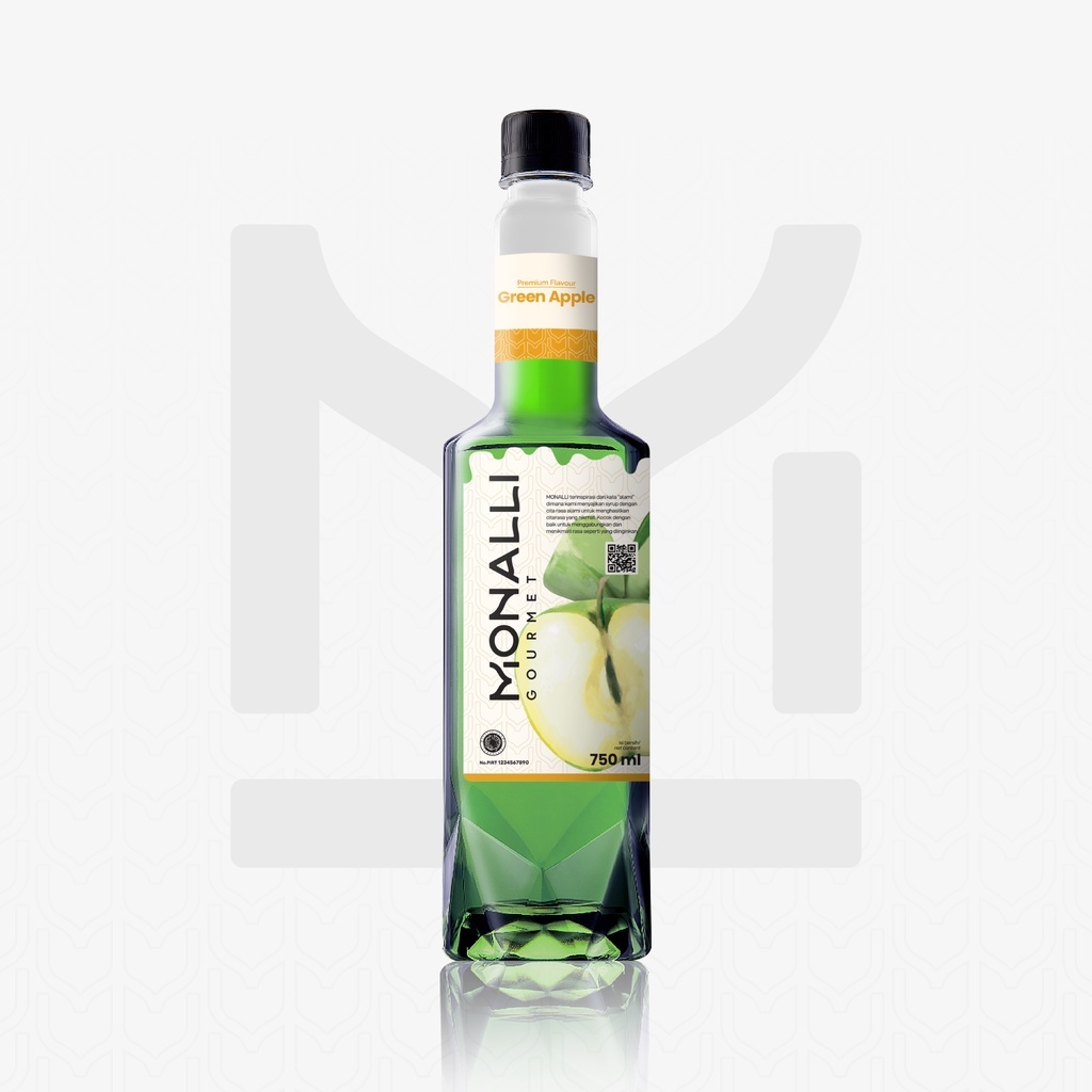 

Monalli Premium Syrup Green Apple 750 mL - Sirup Minuman Rasa Apel Hijau Premium untuk Resto / Cafe