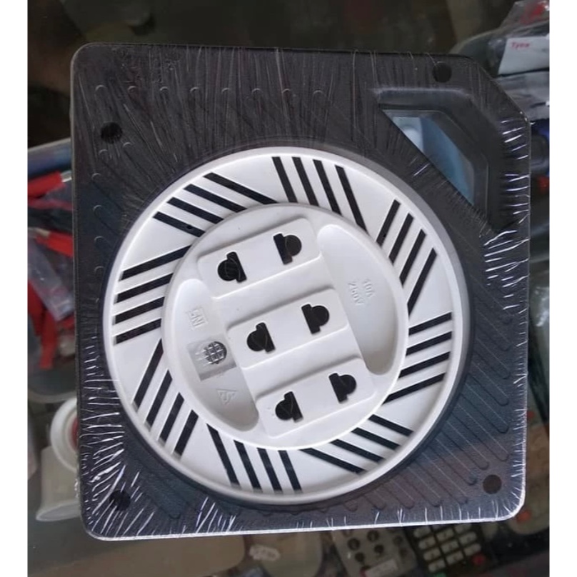 ROLL KABEL 2,5 M STOP KONTAK KABEL COLOKAN GULUNGAN PLASTIK GULUNG LISTRIK TEMBAGA MURNI