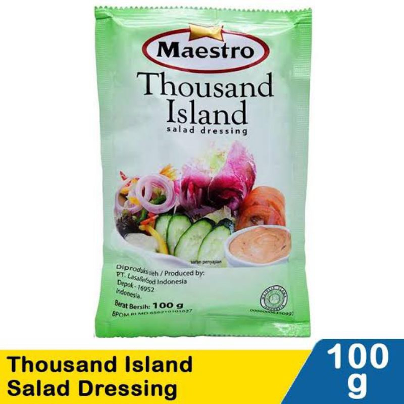 

Maestro Mayonnaise Salad Dressing, Wijen Sangrai, Pedas, Light mayo Sachet 100 Gram