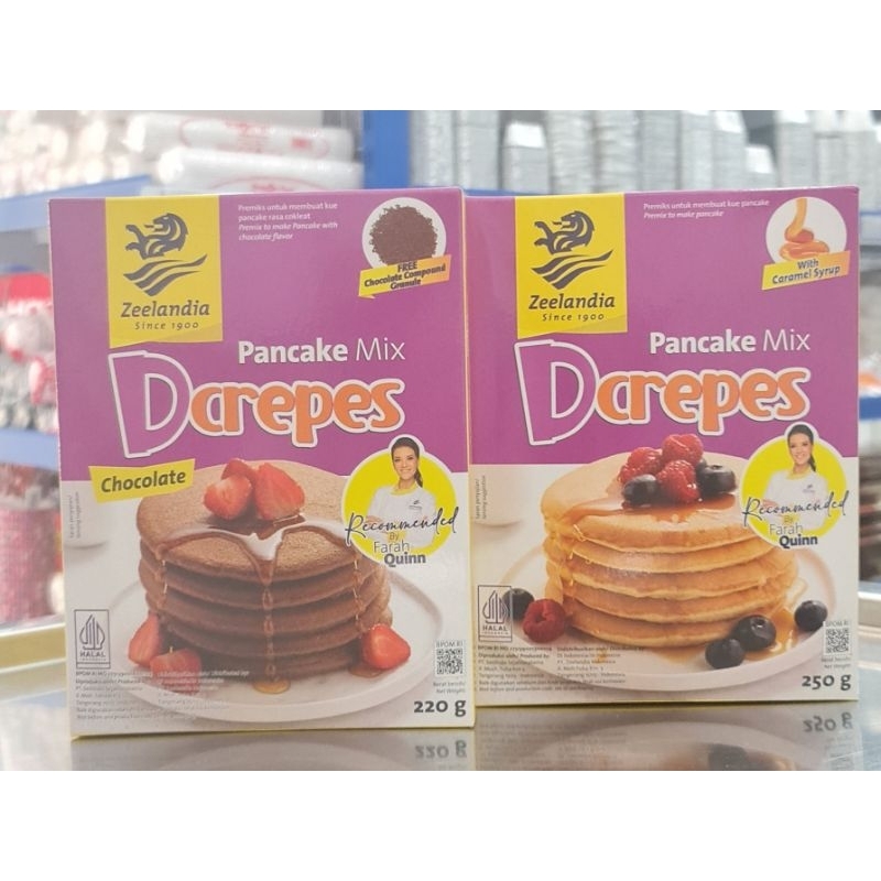 

D'Crepes Pancake Original, Coklat/Pancake Mix/Premix Pancake/Zeelandia Pancake Mix