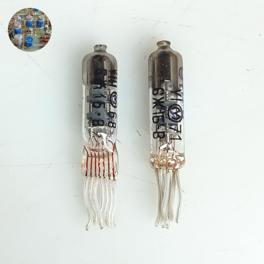 6Ж1Б-В ( 6J1B-V ) Tube HF Pentode miniature / Tabung Vacuum Rusia