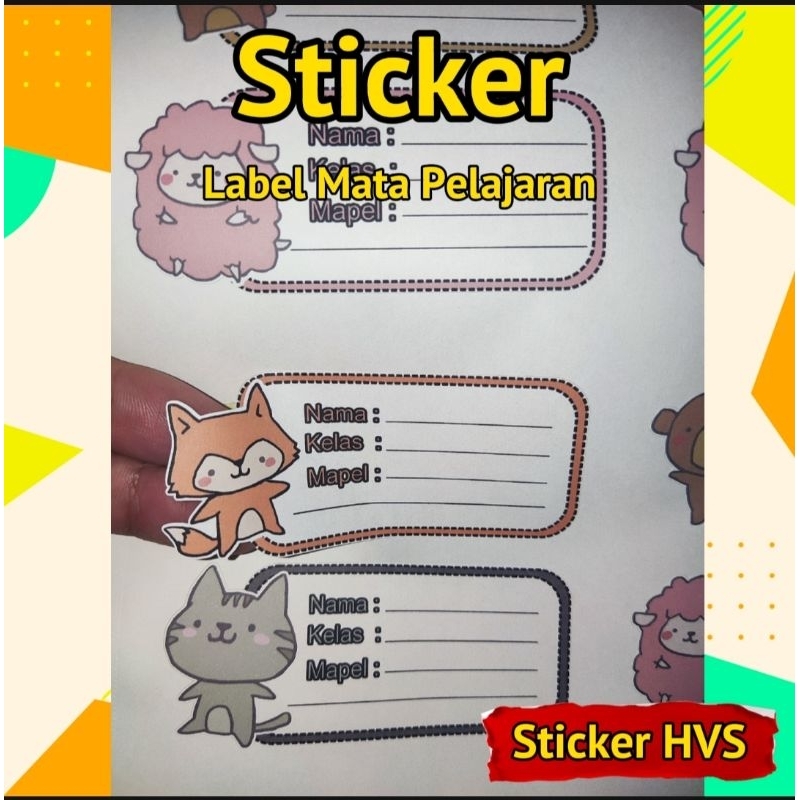 

Stiker Label Mata Pelajaran 1 sett