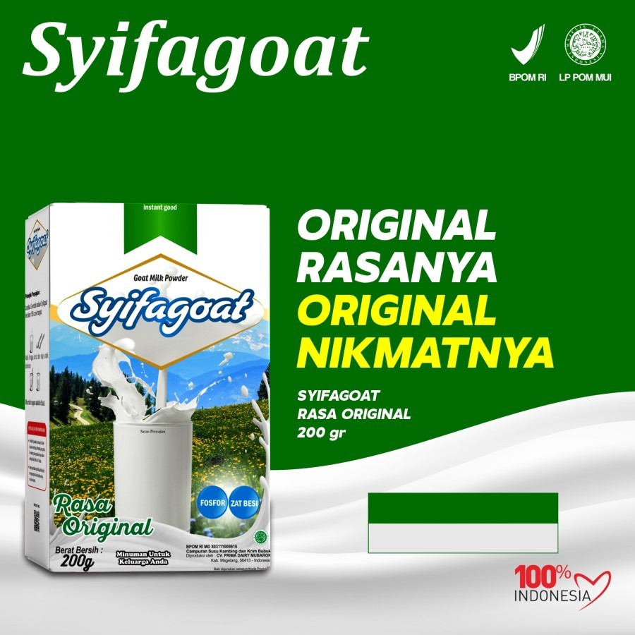 

Syifagoat Susu Kambing Etawa Original Radang Sendi Anemia TBC Flek 200gr BPOM