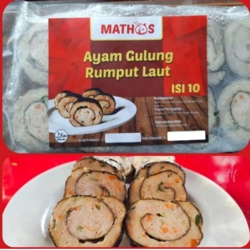 

Mathos Ayam Gulung Rumput Laut isi 10