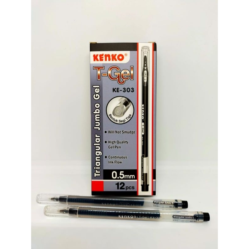 

BOLPOIN / BALLPOINT / PULPEN GEL / PEN GEL / PEN KENKO T-GEL KE303 HITAM
